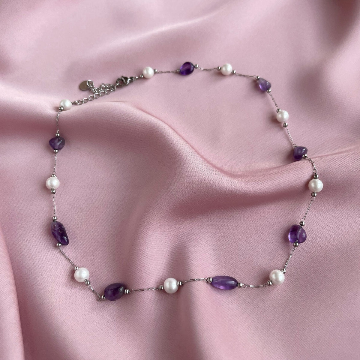 Natural Gemstone Choker Necklace | Amethyst, Carnelian & Citrine