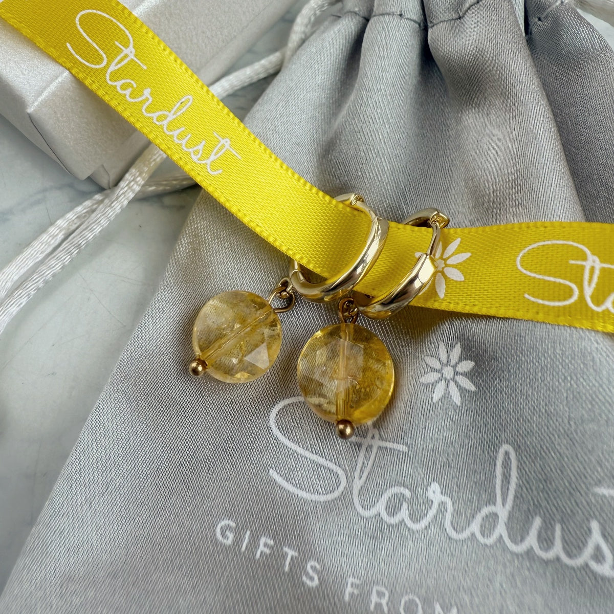 Natural Citrine Faceted Earrings