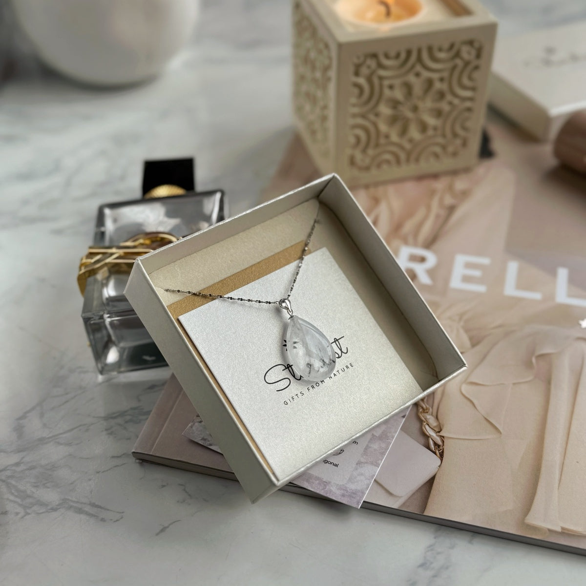 Clear Quartz Drop Pendant 1.5x2.5cm