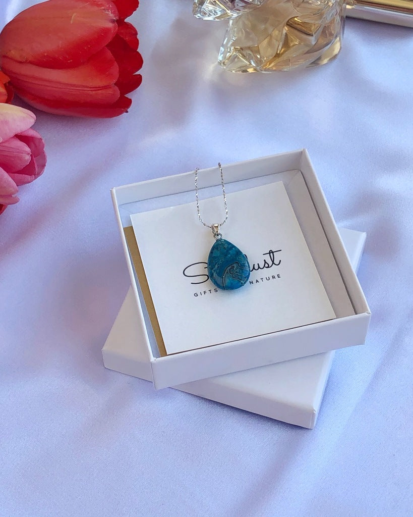 Blue Onyx Drop Pendant