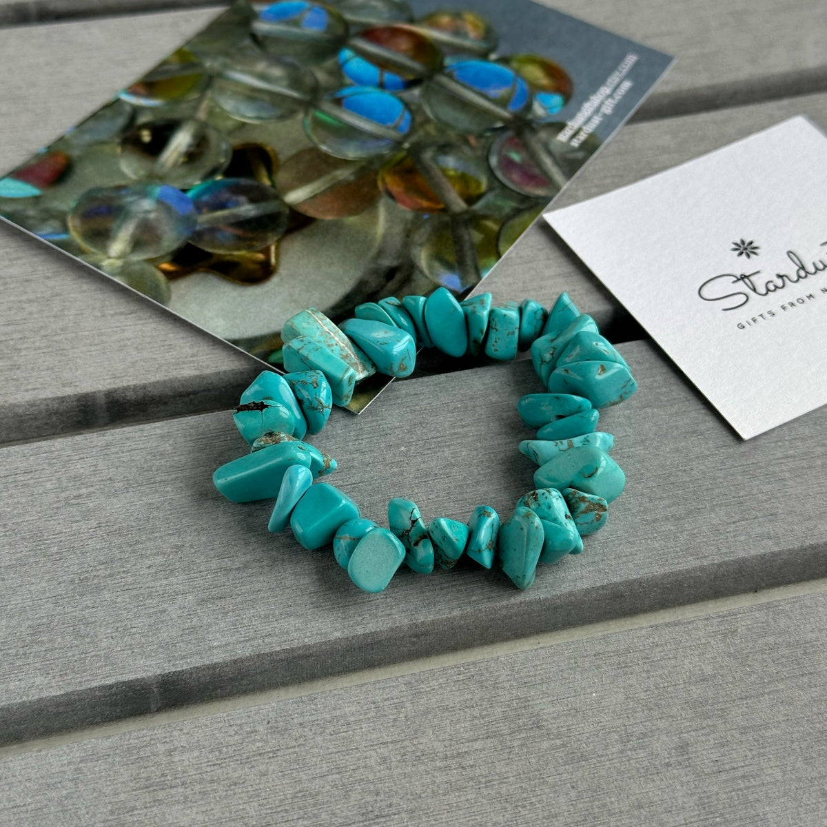 Wealth | Turquoise Tumbled Stone Bracelet