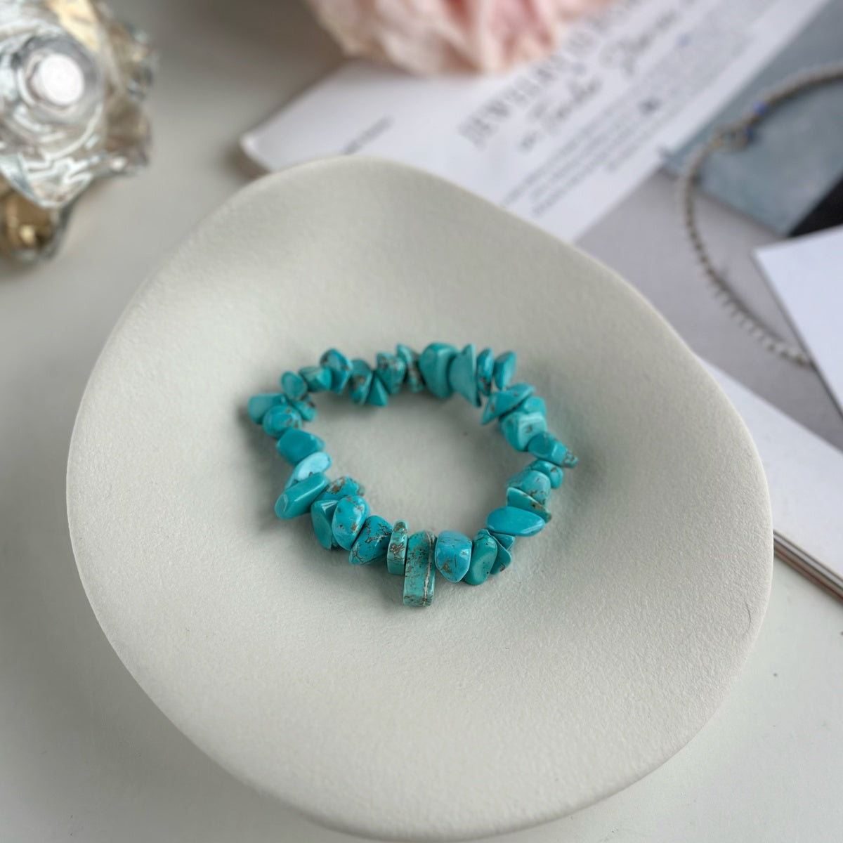 Wealth | Turquoise Tumbled Stone Bracelet
