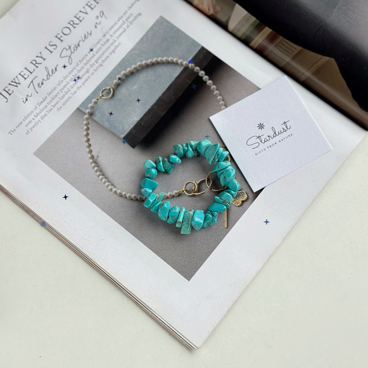 Wealth | Turquoise Tumbled Stone Bracelet