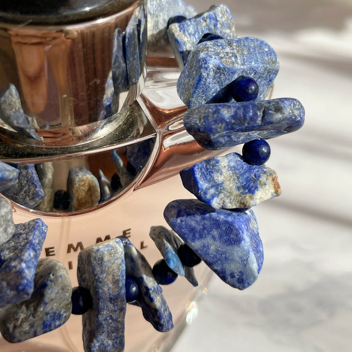 Raw Sodalite Bracelet | Natural Blue Gemstone & Sodalite Beads