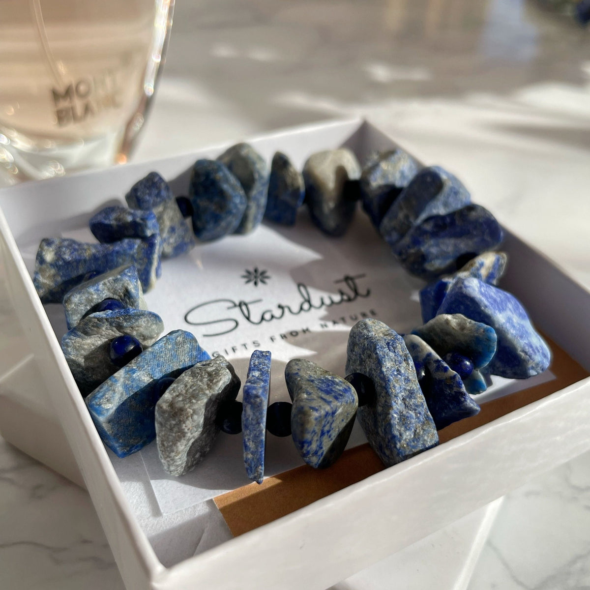 Raw Sodalite Bracelet | Natural Blue Gemstone & Sodalite Beads
