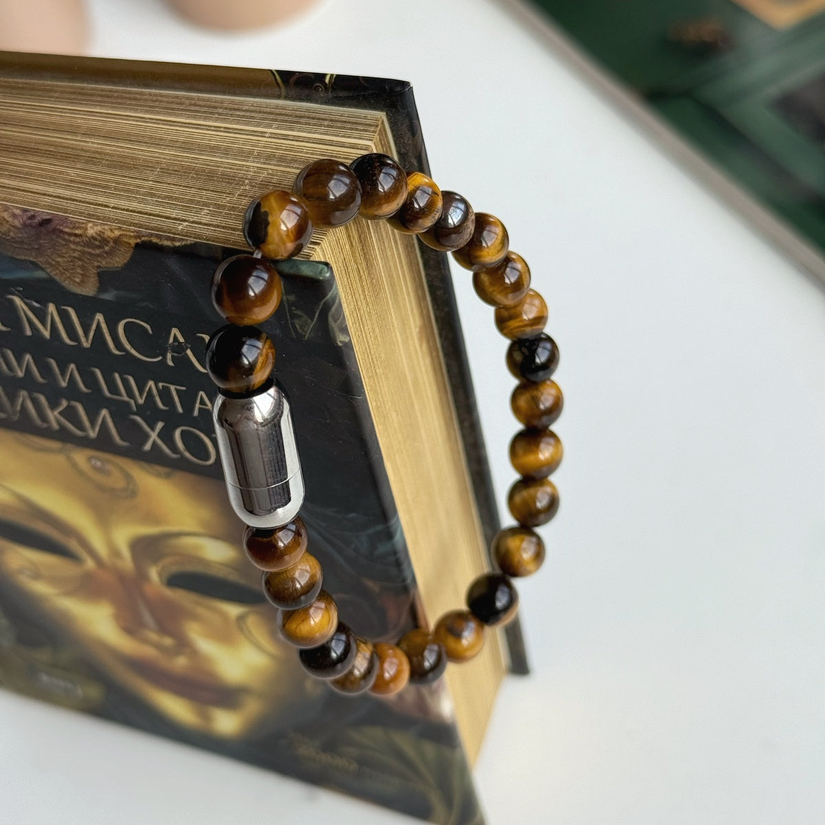 Men’s Tiger Eye Bracelet | Natural Gemstones & Magnetic Clasp