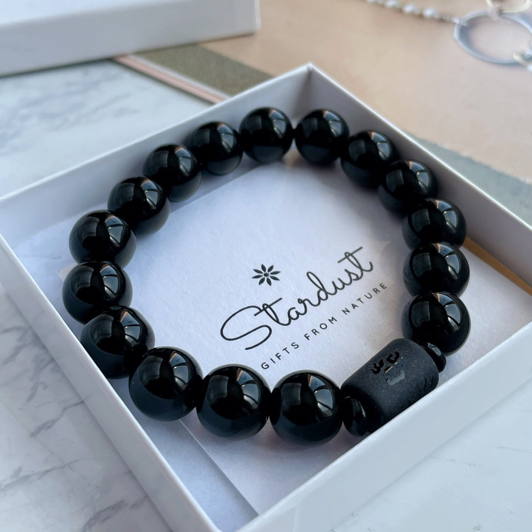 Genuine Obsidian bracelet