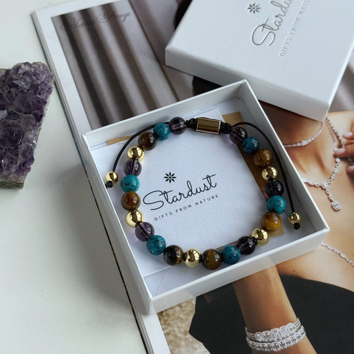 Multicolor Natural Stone Bracelet for him