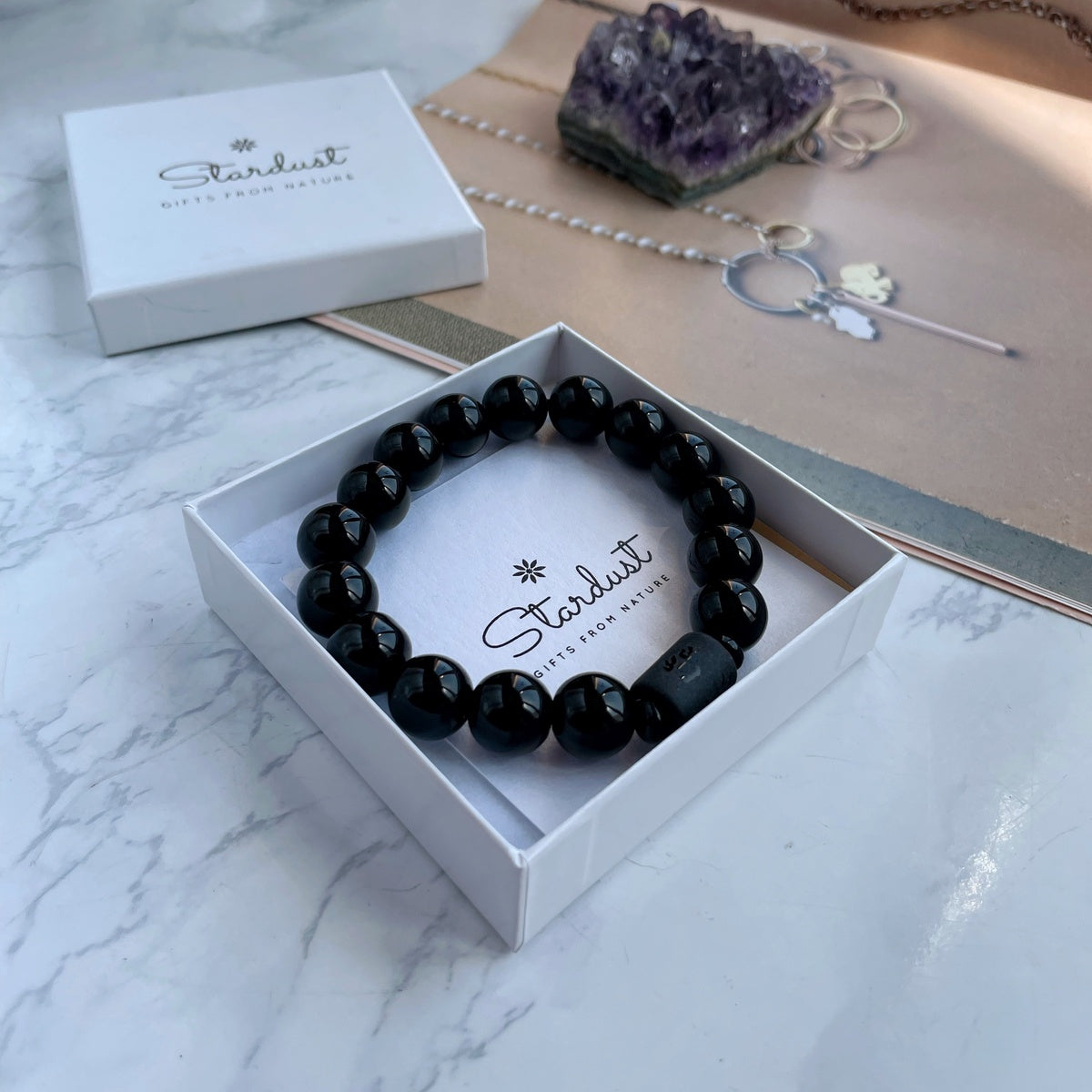 Genuine Obsidian bracelet