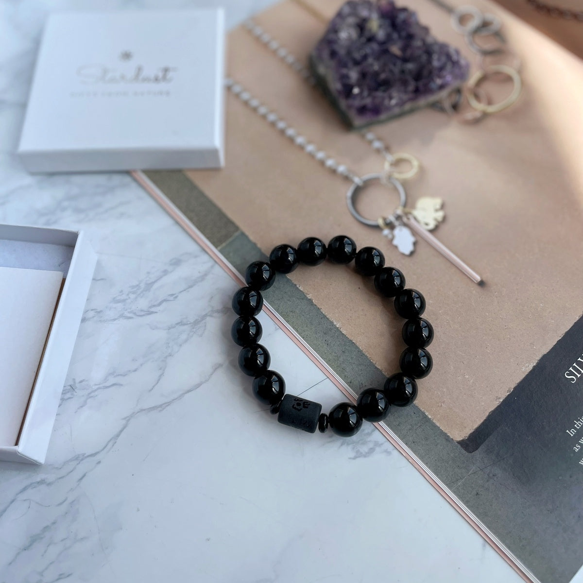 Genuine Obsidian bracelet