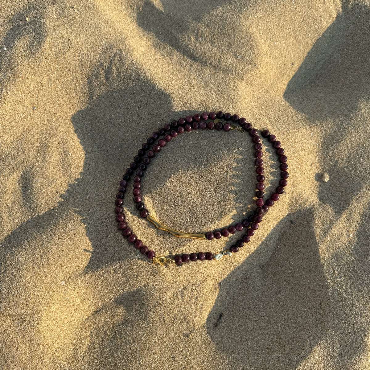 Garnet Double Layer Necklace