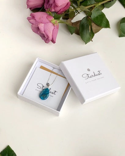 Blue Onyx Drop Pendant
