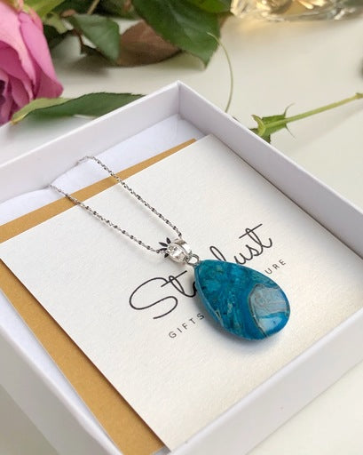 Blue Onyx Drop Pendant