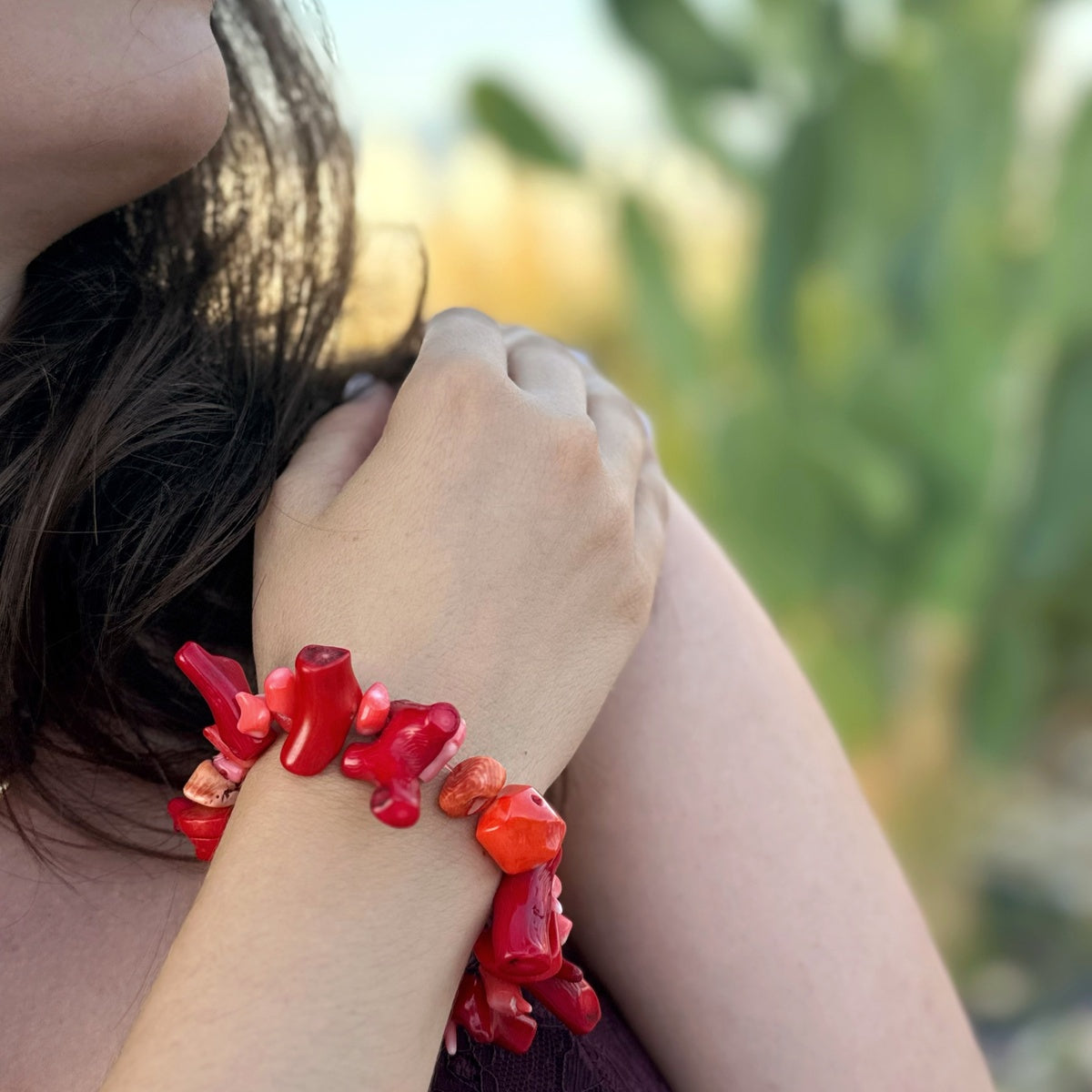 Exotic Natural Coral Bracelet