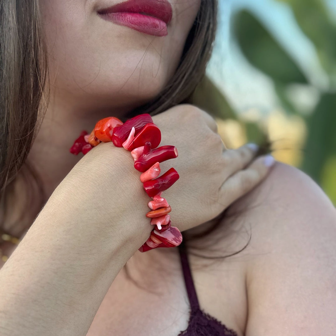 Exotic Natural Coral Bracelet