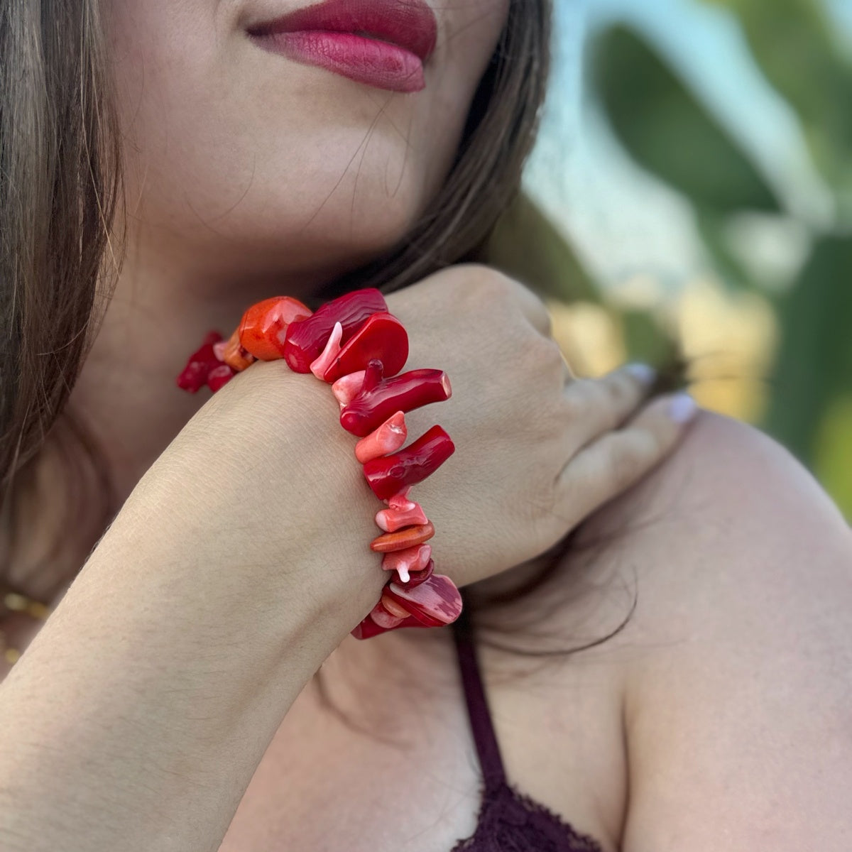 Exotic Natural Coral Bracelet