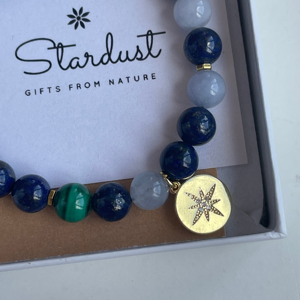 Premium Lapis Lazuli Bracelet with Malachite and Angelite