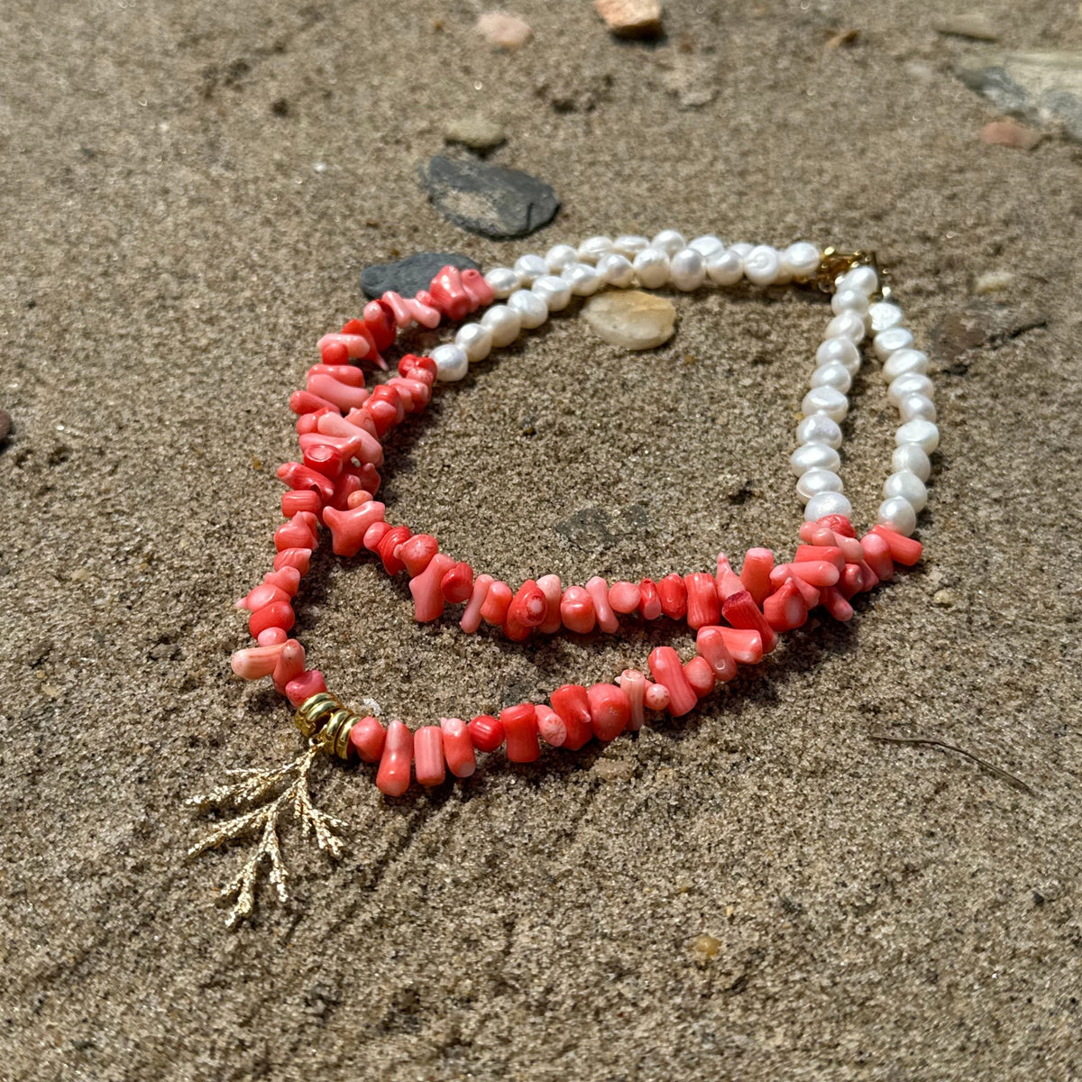 Bohemian Pink Coral Necklace
