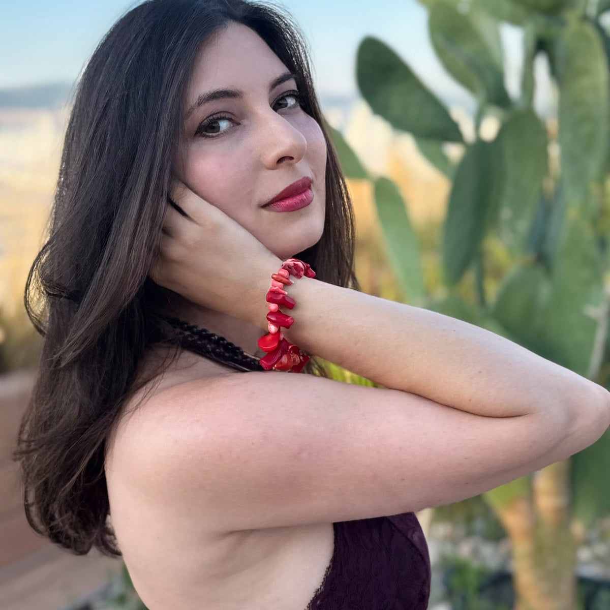 Exotic Natural Coral Bracelet