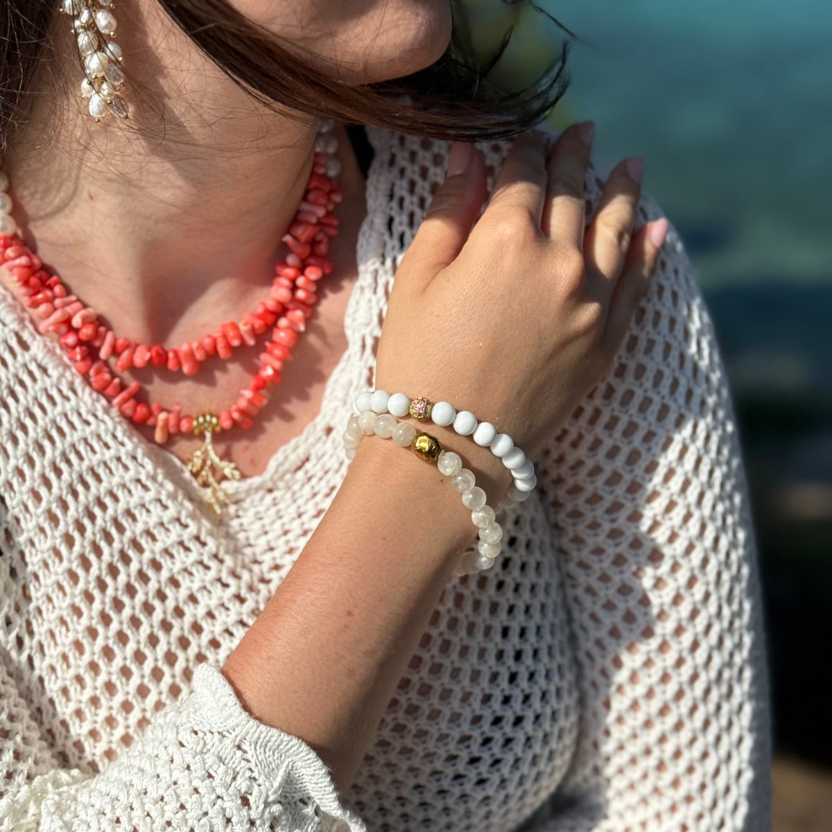 Bohemian Pink Coral Necklace