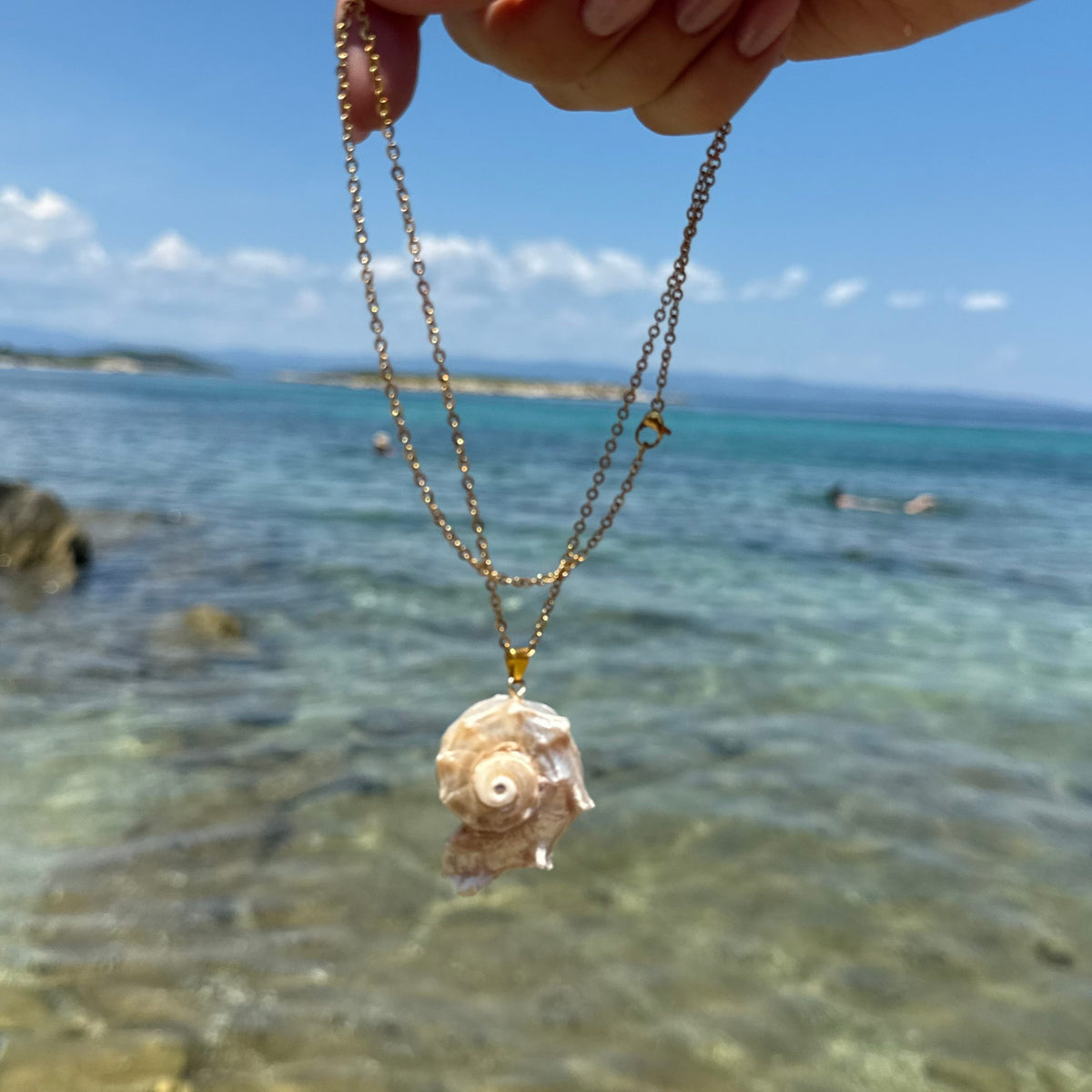 Natural Shell Pendant Necklace