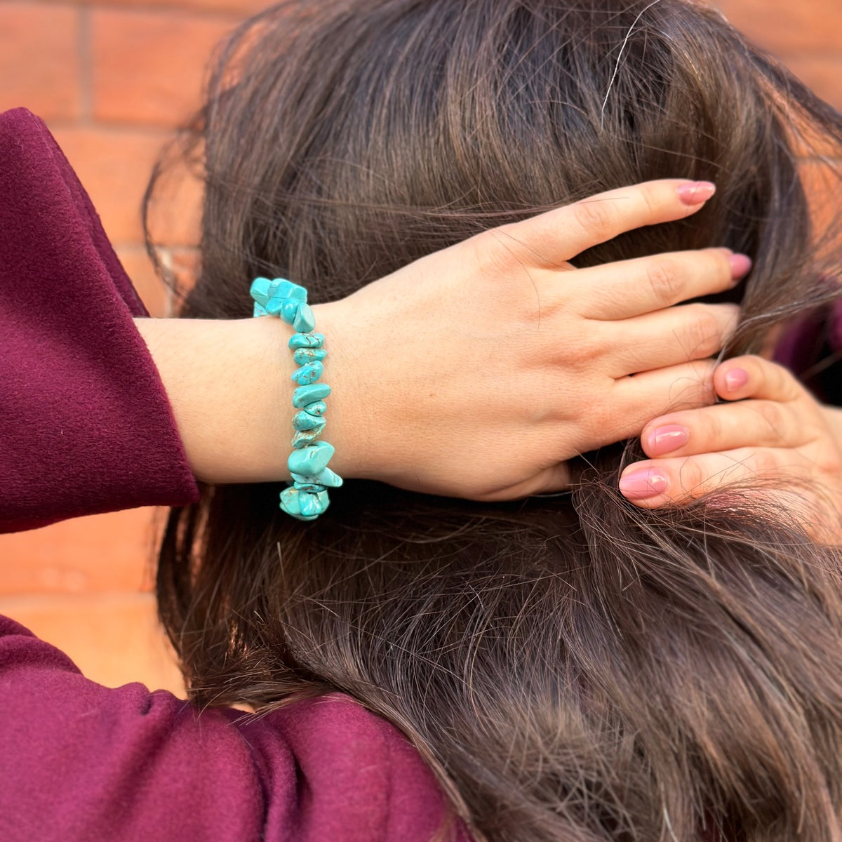 Wealth | Turquoise Tumbled Stone Bracelet