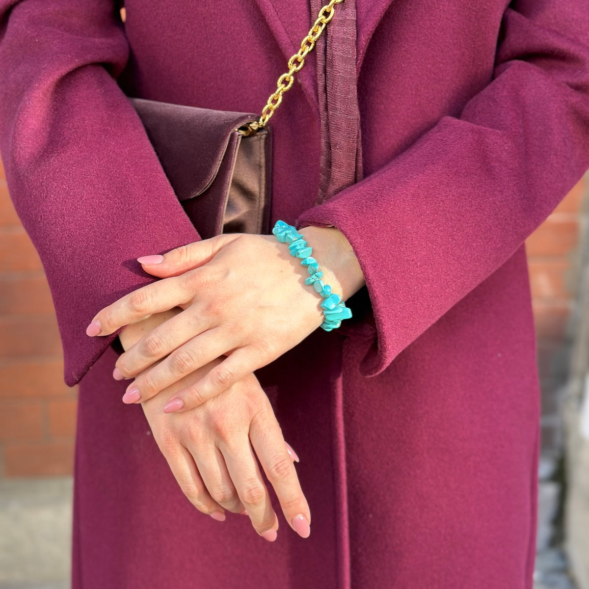 Wealth | Turquoise Tumbled Stone Bracelet