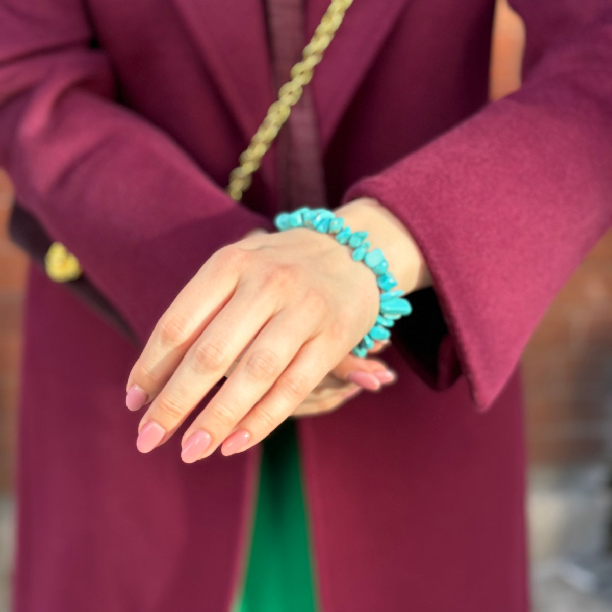 Wealth | Turquoise Tumbled Stone Bracelet