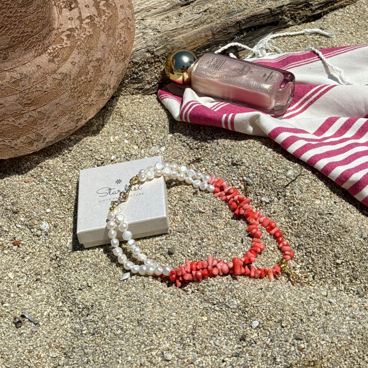 Bohemian Pink Coral Necklace