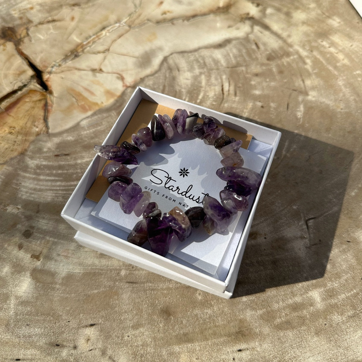 Mysterious Love | Natural Amethyst Tumbled Stone Bracelet