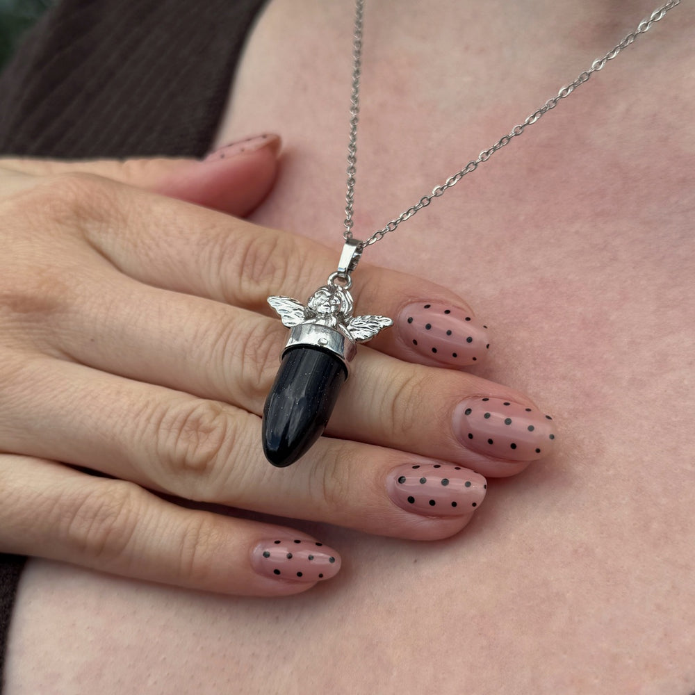 Gemstone Angel Pendant