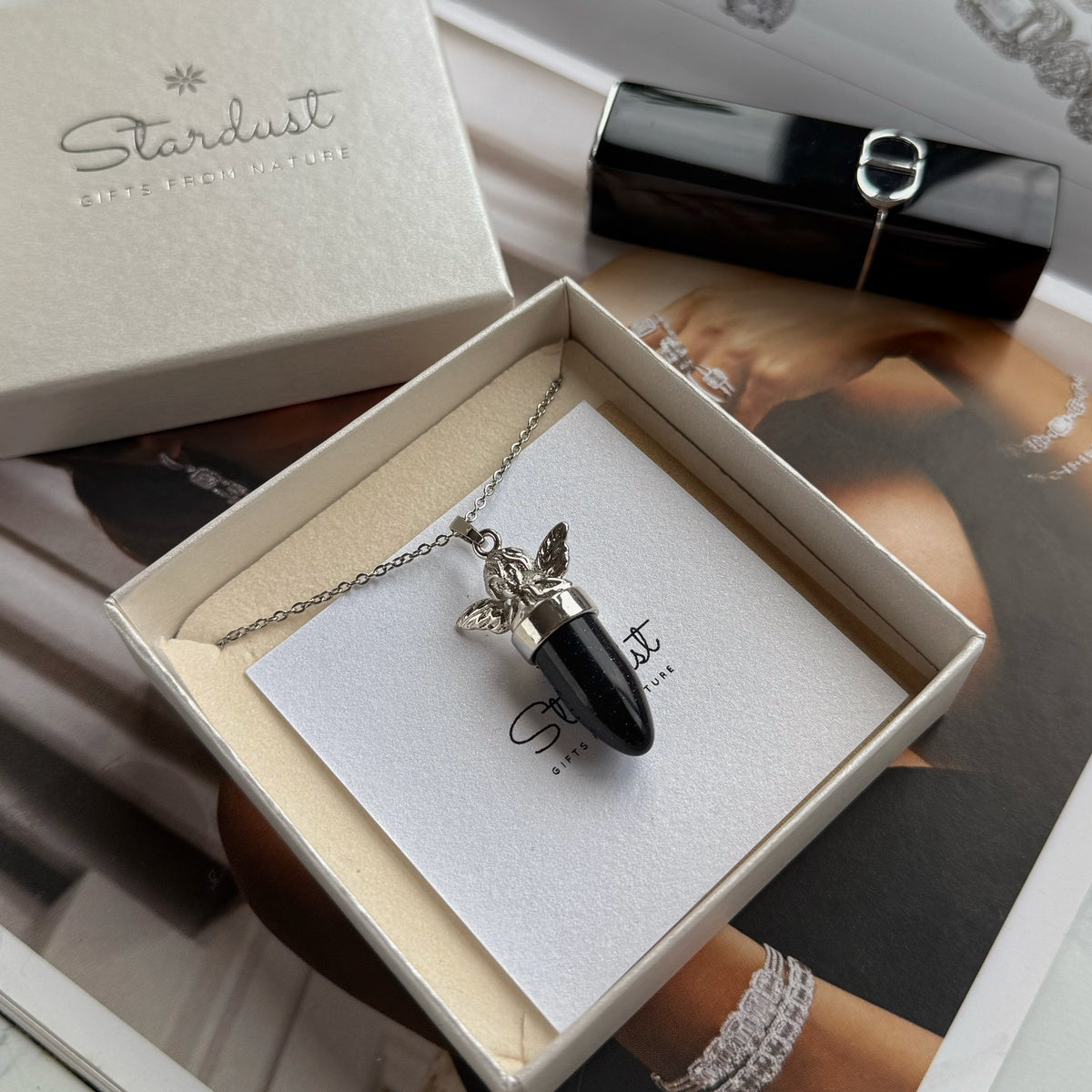 Gemstone Angel Pendant