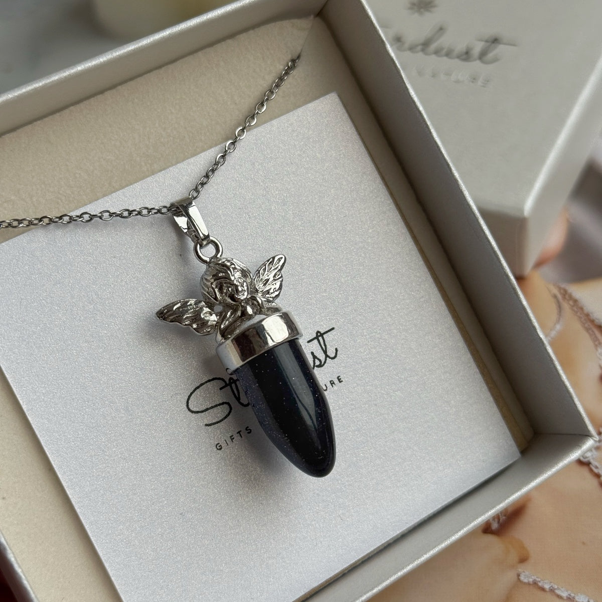 Gemstone Angel Pendant