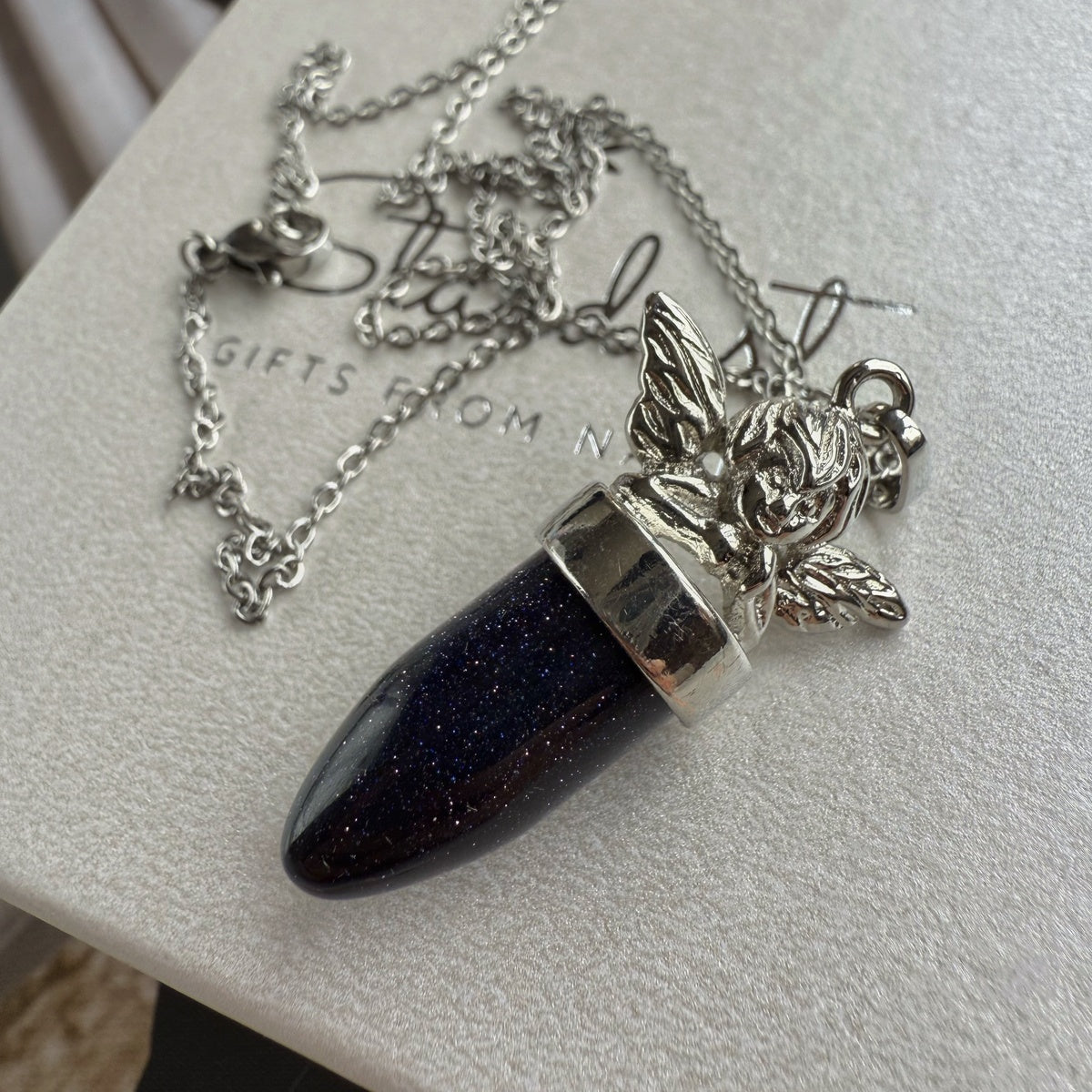 Gemstone Angel Pendant