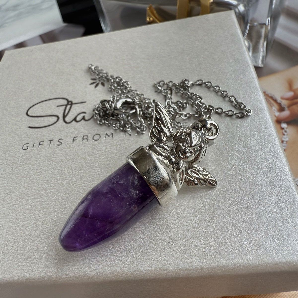 Gemstone Angel Pendant