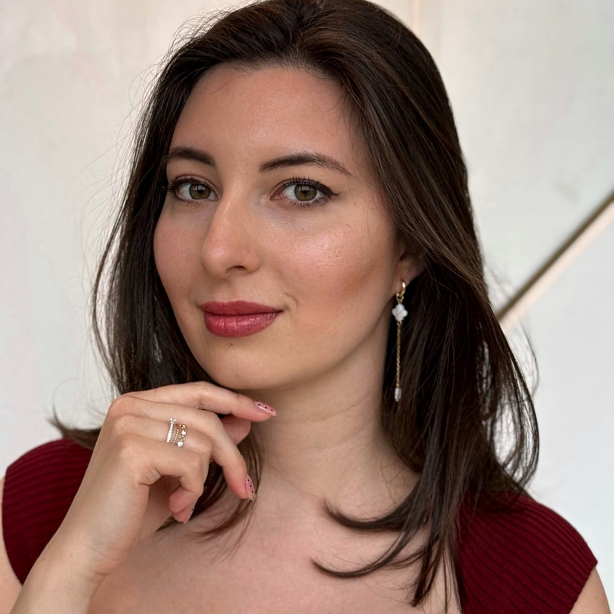Éclat de Nacre | Handmade Mother of Pearl Clover Earrings