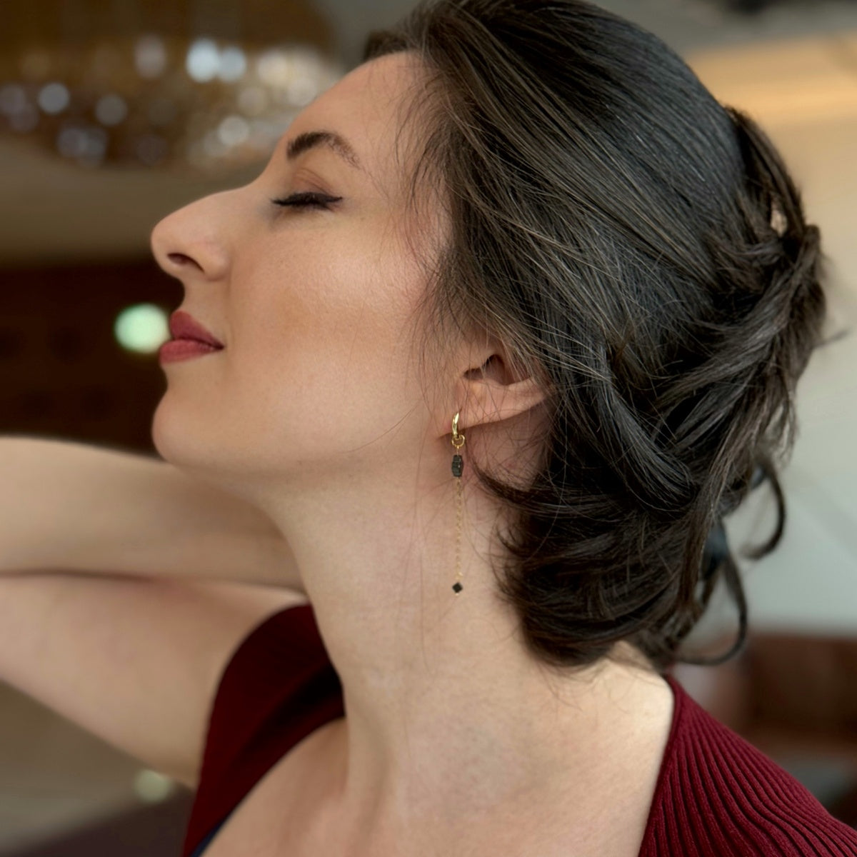 Éclat d’Argent | Handmade Hematite Clover Earrings
