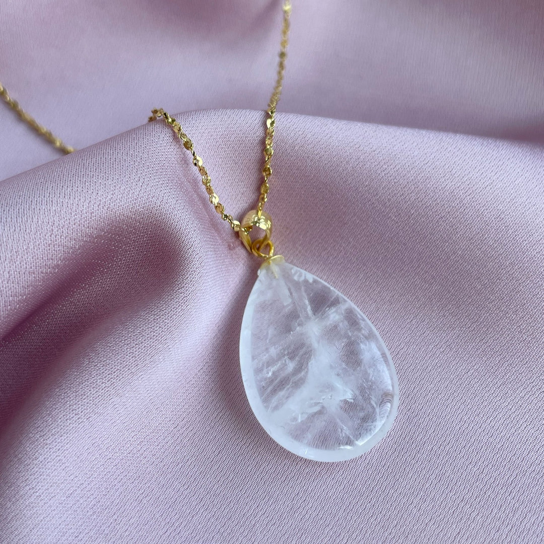 Clear Quartz Drop Pendant 1.5x2.5cm