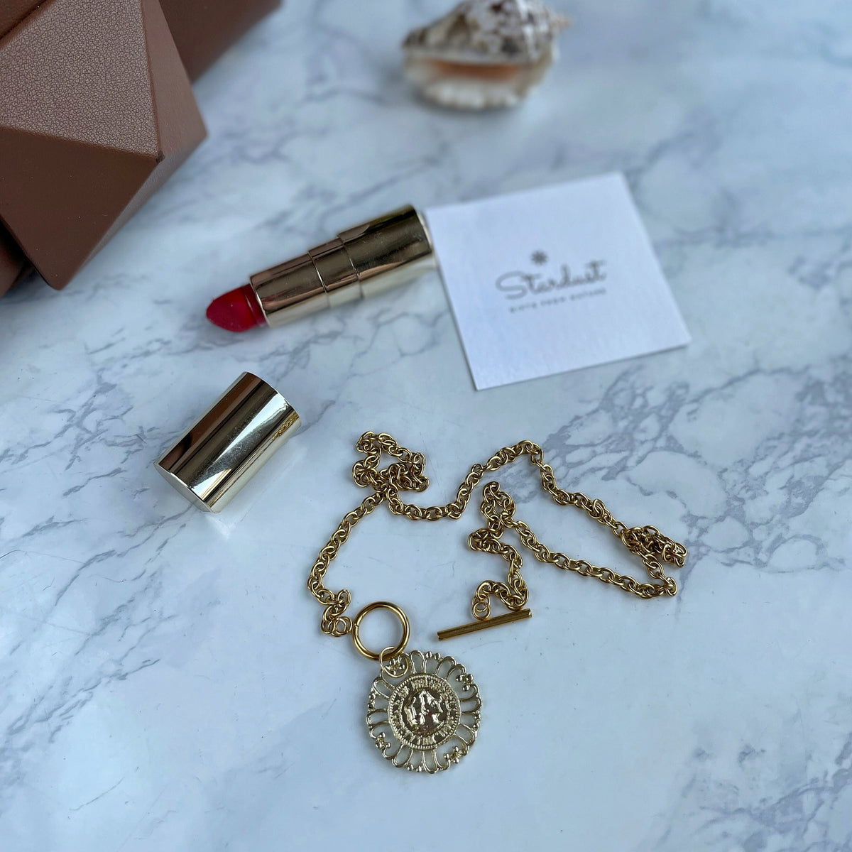 Goddess Antique Gold Coin Necklace | 18K Gold Plated