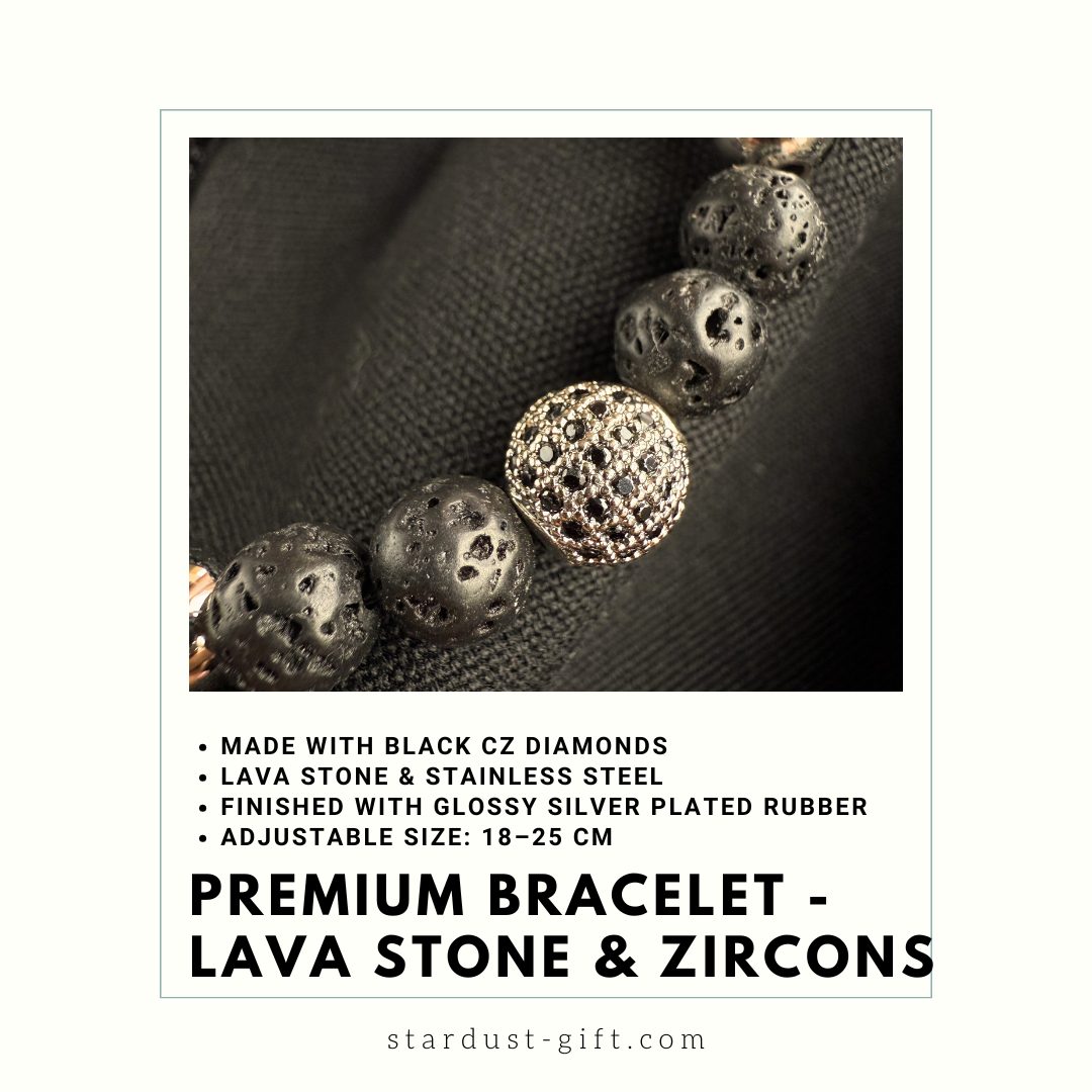Premium Lava Stone Bracelet for Him