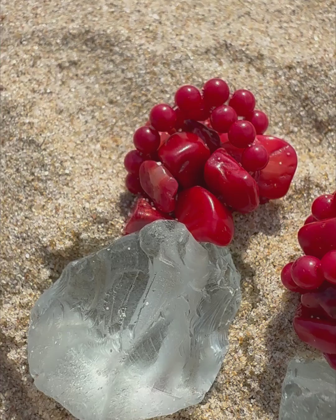 Red Coral Earrings