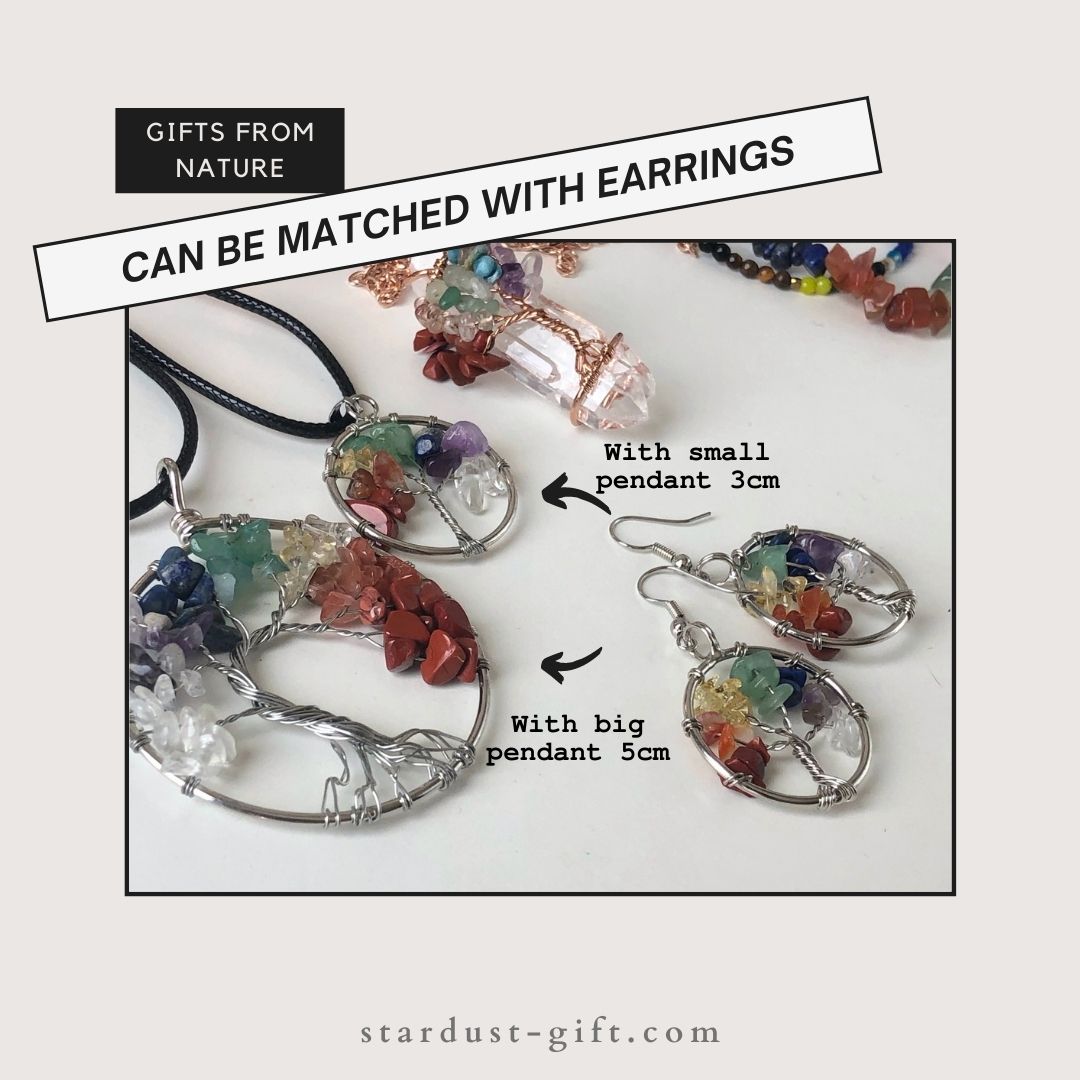 Rainbow Tree of Life necklace