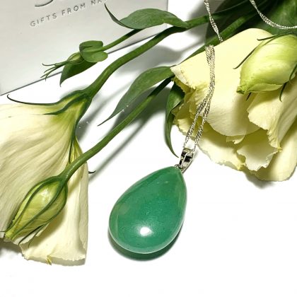 Green Jade drop pendant gift