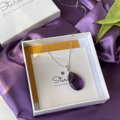 Drop Amethyst necklace Stardust gift