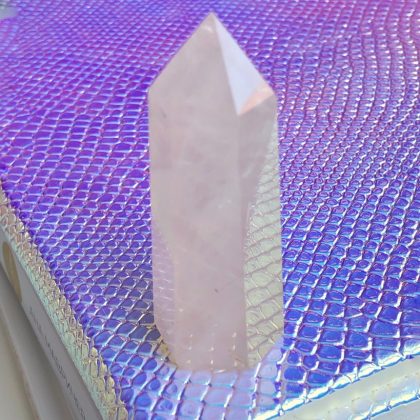 Rose Quartz Obelisk, spiritual pyramids, healing crystal tower