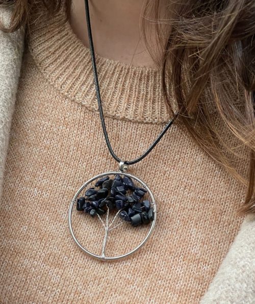 Goldstone Tree of life necklace handmade jewelry