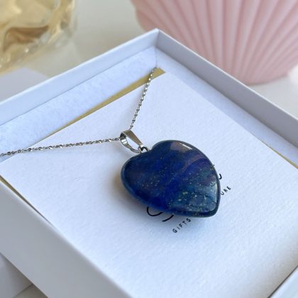 Lapis Lazuli heart pendant gift