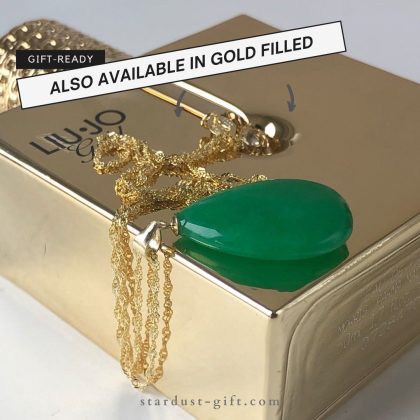Green JADE pendants gold chain
