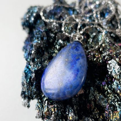 "Relationship" Stone Lapis Lazuli drop Pendant, yoga jewelry, healing pendant