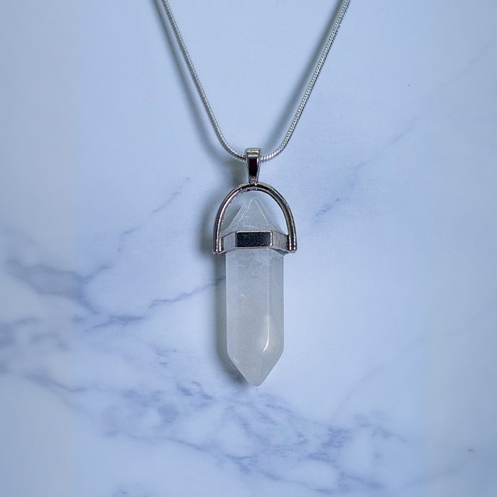 “Clarity” stone Hexagonal prism Clear Quartz Pendant Healing Crystal ...